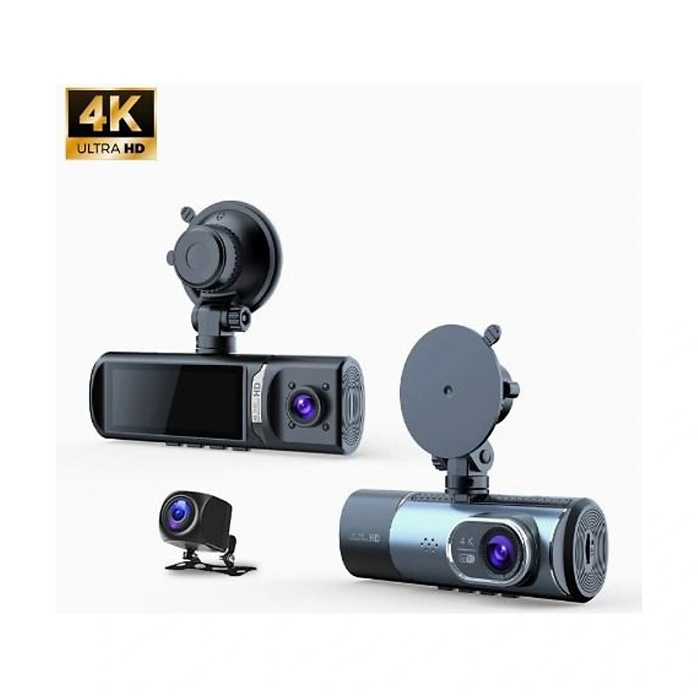 DashCam 4K WiFi Dual sur fond blanc